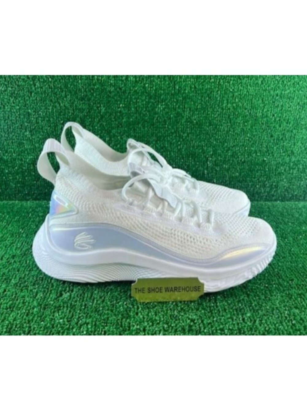 Men's Under Armour Curry 8 Iridium White Reflective Shoe 3024422-104 Size 7.5